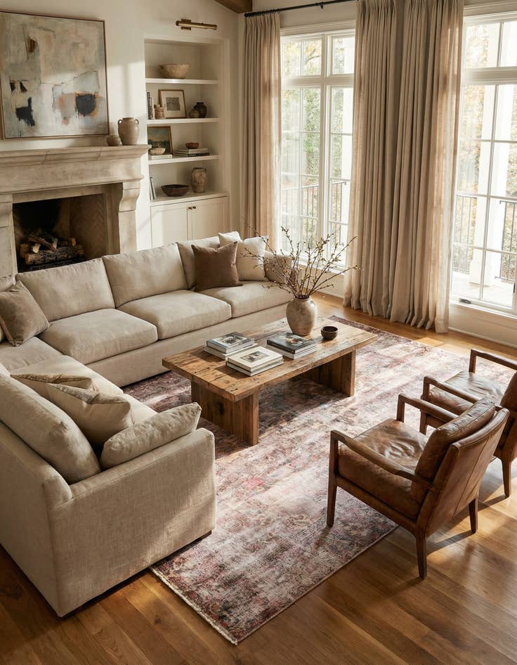 Detail image of 6' 5 x 9' 8  Hand Knotted Ultra Vintage Persian Wool Rug