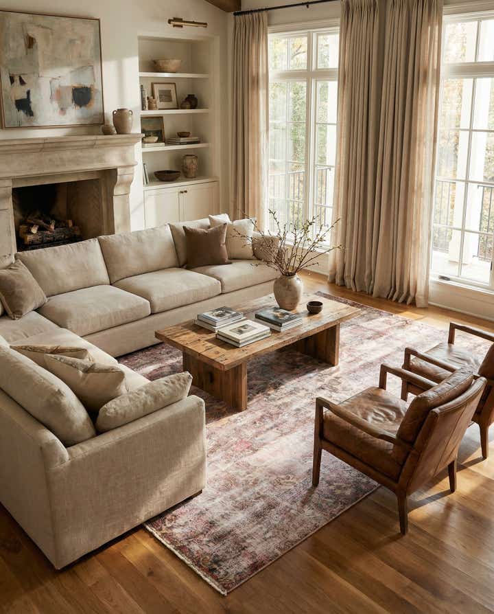 6' 5 x 9' 8 Hand Knotted Ultra Vintage Persian Wool Rug