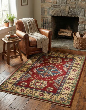 2' 8 x 4' 3 Hand Knotted Kazak Rug
