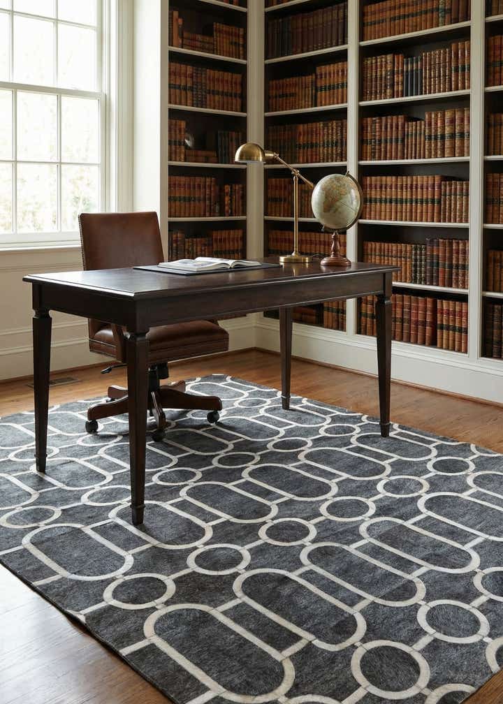 5' 5 x 8' 1 Cowhide Rug