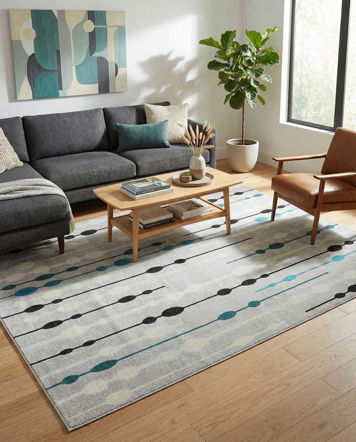 7' x 10' Easy-Clean Modern Indoor / Outdoor Rug