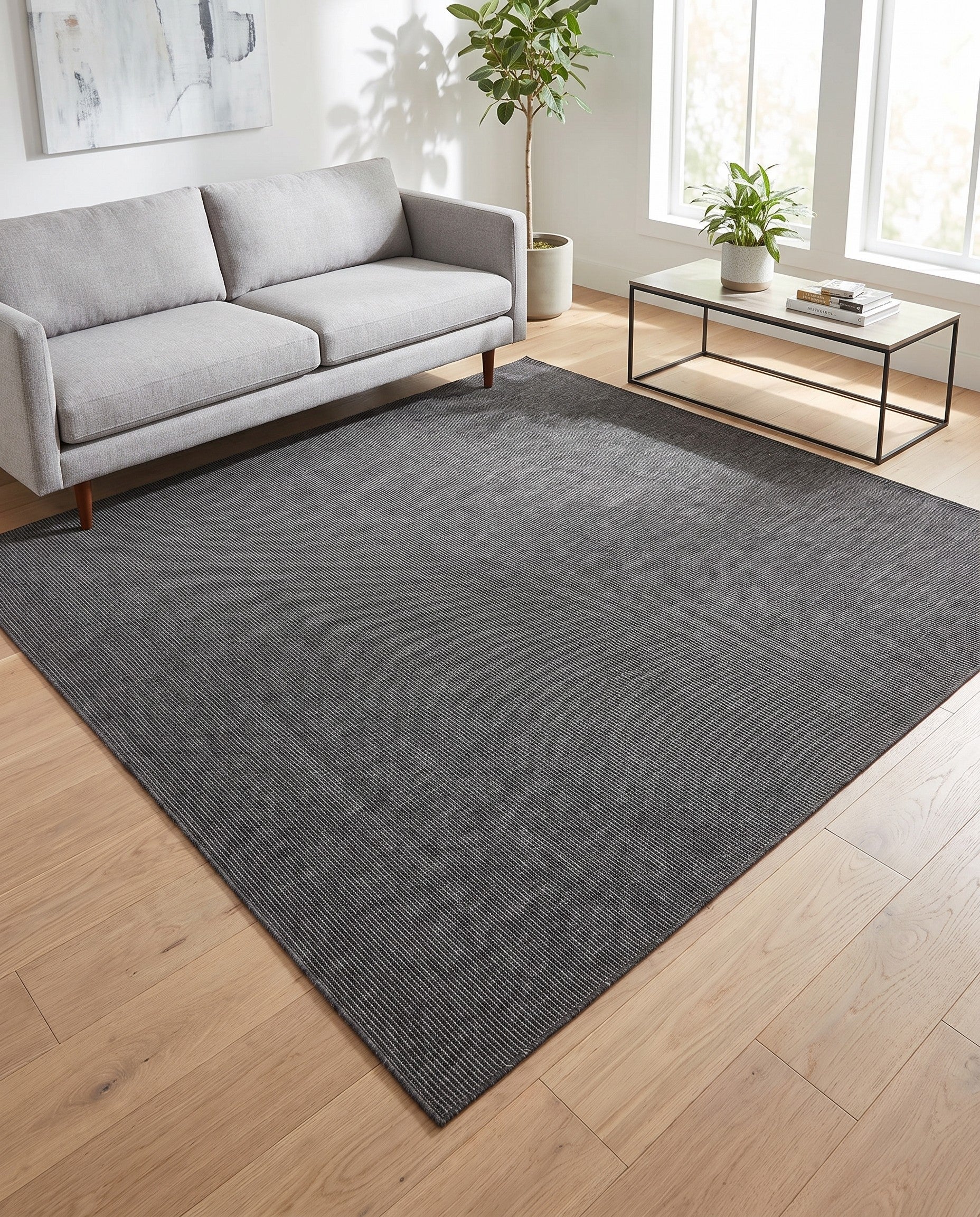 7' 10 x 7' 10 Easy-Clean Solid Indoor / Outdoor Square Rug