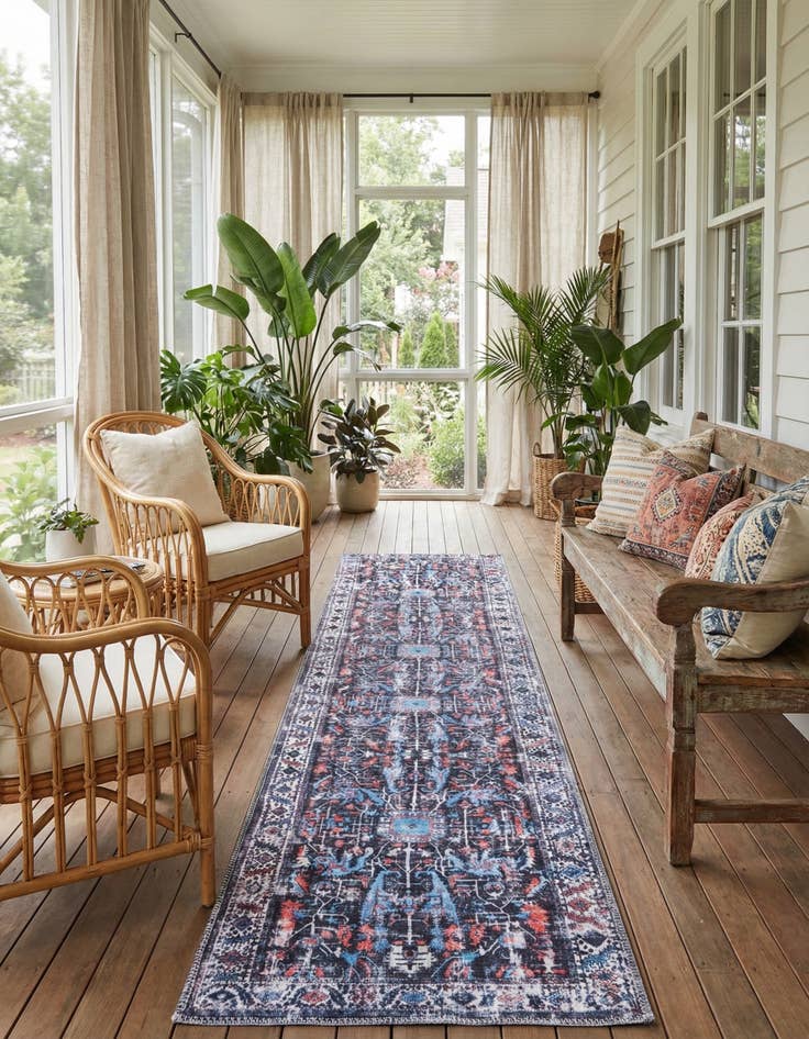 Detail image of 2' x 10'  Washable Mangata Runner Rug