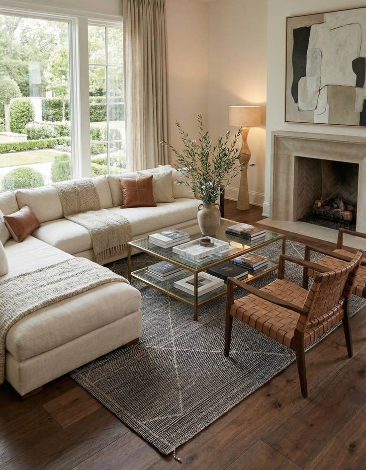 Detail image of 9' x 12'  Hand Knotted Darya Wool Rug