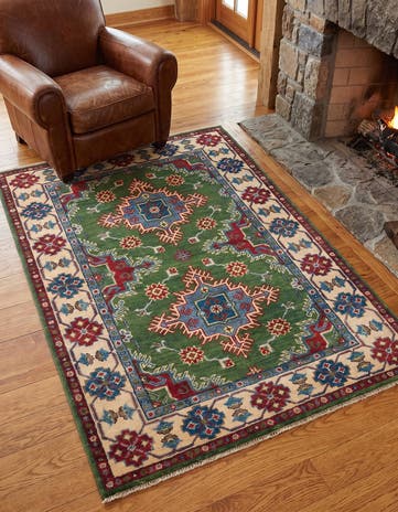 3' 5 x 5' 1 Hand Knotted Kazak Rug