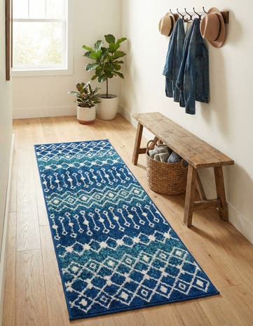 2' x 5' 3 Moroccan Trellis Runner Rug