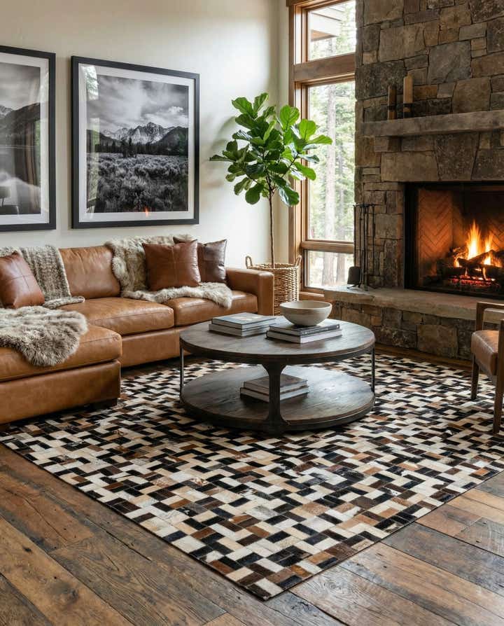 5' x 7' 11 Cowhide - Patchwork Rug