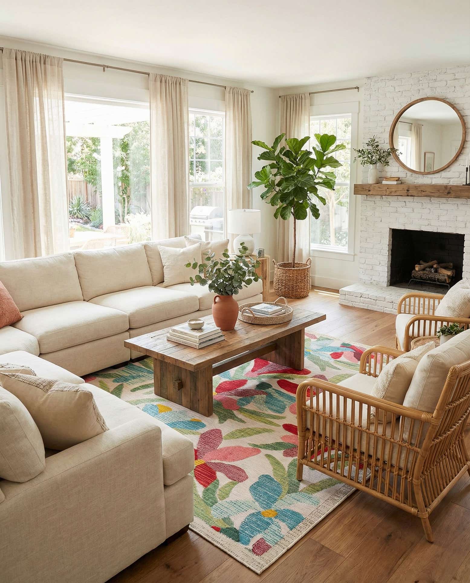 10' x 10' Easy-Clean Casablanca Indoor / Outdoor Square Rug