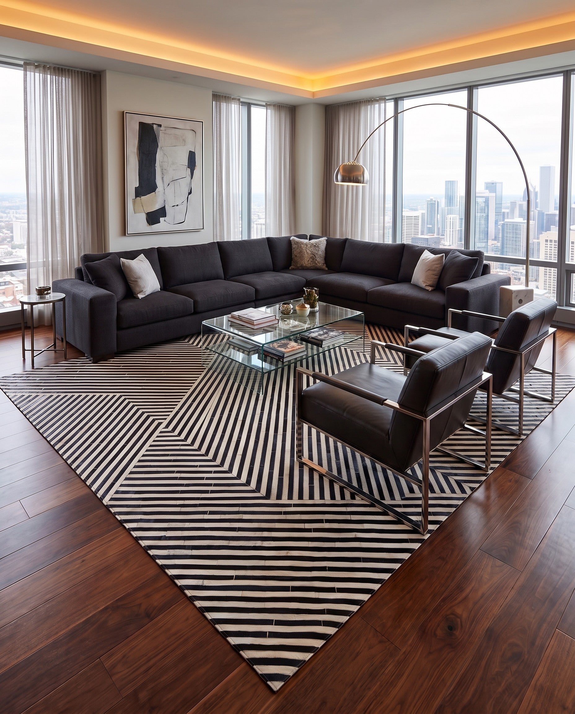 7' 11 x 10' 11 Cowhide - Patchwork Rug