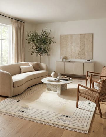 6' 8 x 10' Hand Knotted Darya Wool Rug