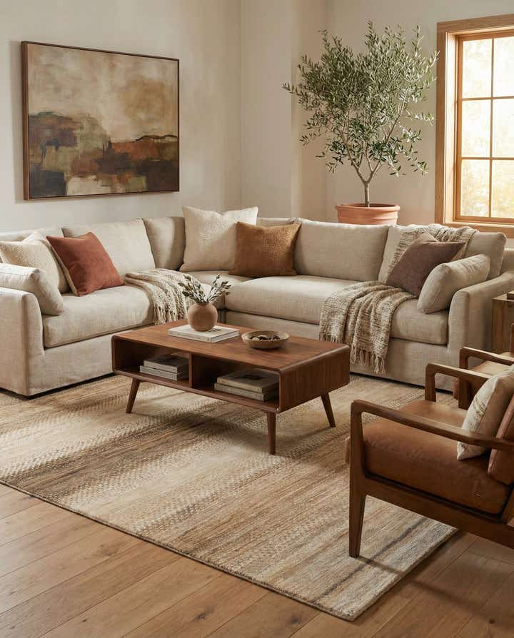 4' 10 x 6' 5 Hand Knotted Modern Ziegler Rug