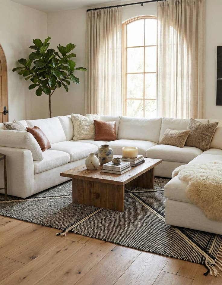 Detail image of  6' 5 x 8' 8  Hand Knotted Moroccan Wool Rug