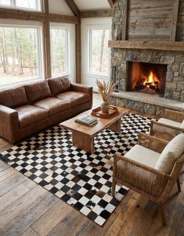 5' x 8' Cowhide Stocks Rug