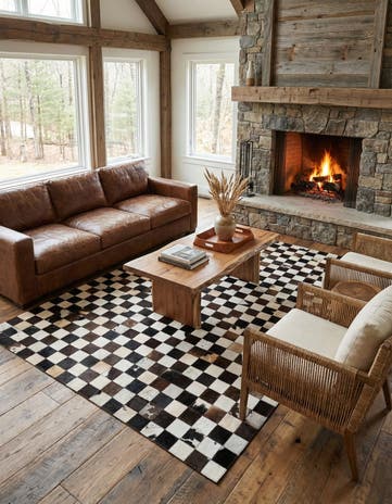 5' x 8' Cowhide Stocks Rug