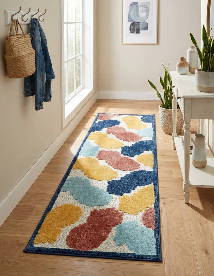 Detail image of 2' x 8'  Washable Belize Indoor / Outdoor Runner Rug