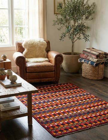 4' x 5' 10 Hand Knotted Balouch Wool Rug