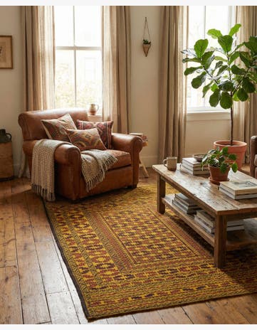 4' x 6' 3 Hand Woven Kilim Afghan Wool Rug
