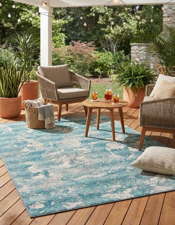 5' x 8' Easy-Clean Modern Indoor / Outdoor Rug