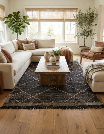5' 2 x 7' 10 Hand Knotted Moroccan Wool Rug