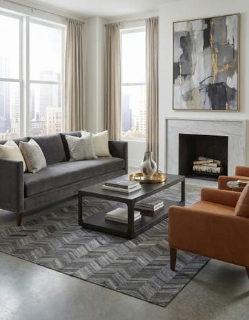 5' 3 x 8' 2 Cowhide Rug