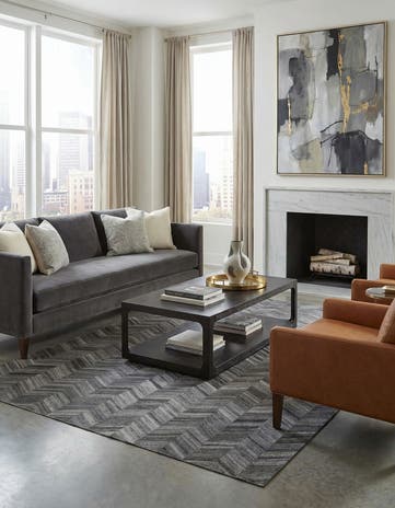 5' 3 x 8' 2 Cowhide Rug
