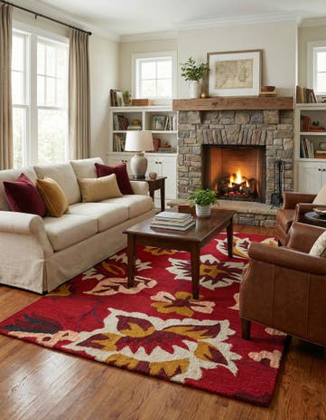 5' 1 x 8' Agra Wool Rug