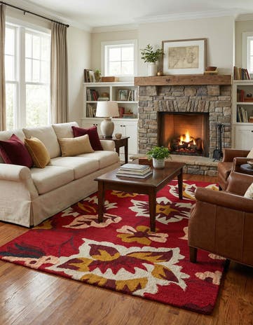 5' 1 x 8' Agra Wool Rug