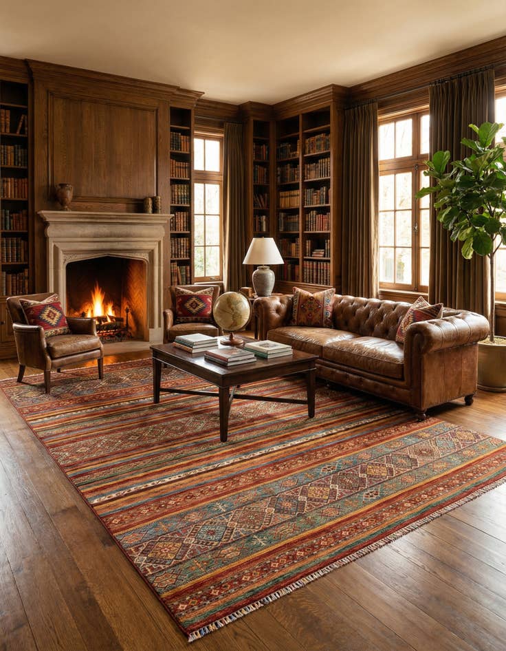 Detail image of  8' 3 x 10' Torkman Wool Rug