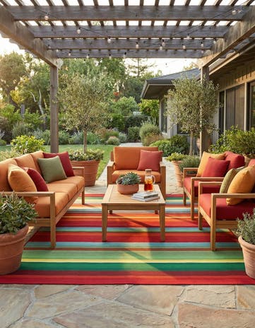 10' x 12' Easy-Clean Modern Indoor / Outdoor Rug