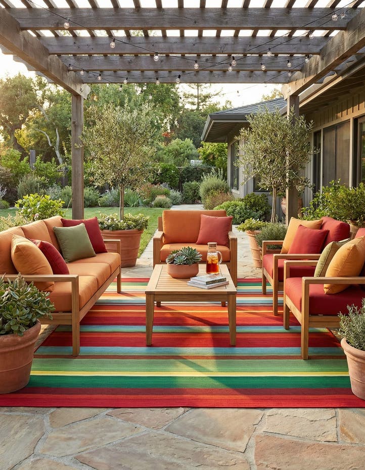 10' x 12' Easy-Clean Modern Indoor / Outdoor...