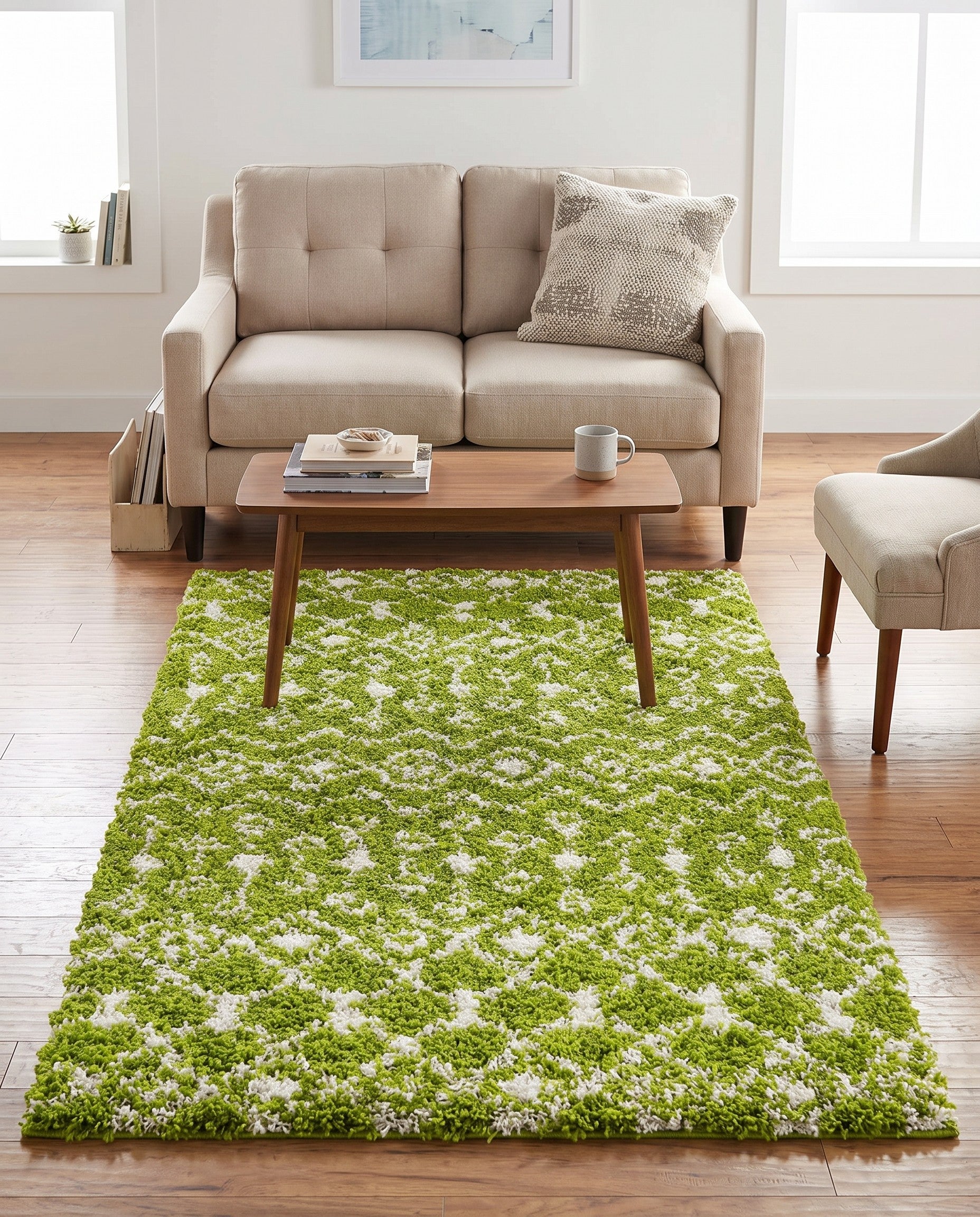 4' x 6' Moroccan Trellis Shag Rug
