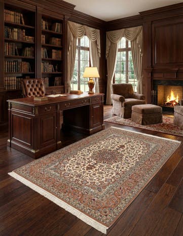 4' 9 x 7' 2 Isfahan Rug