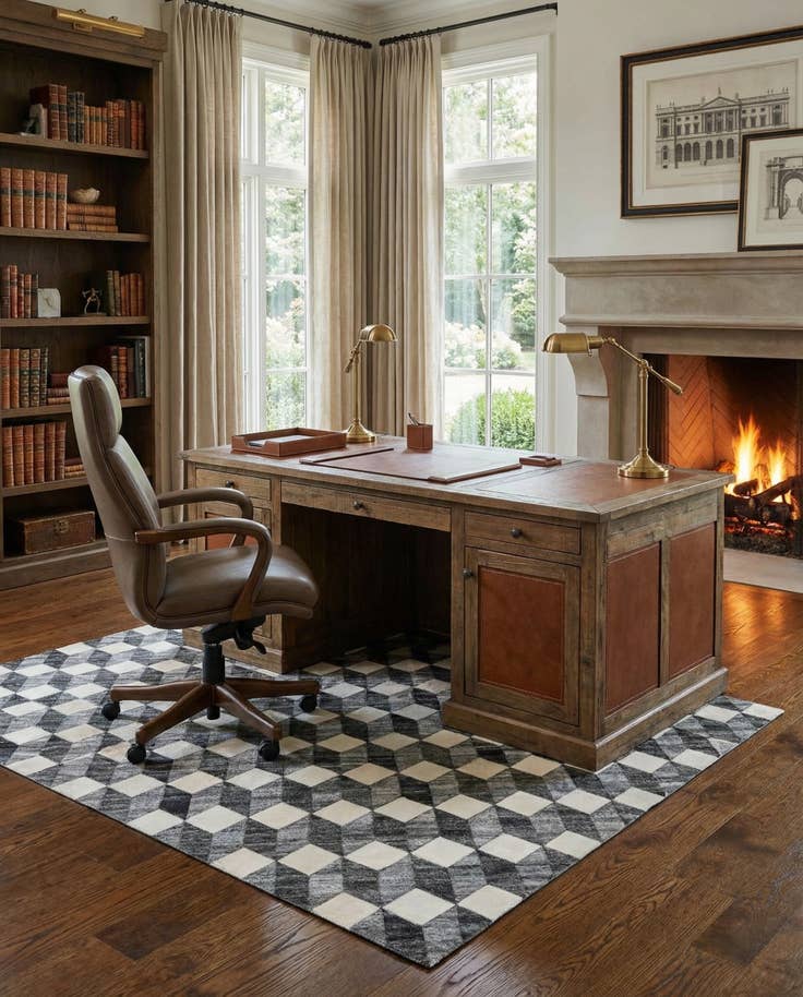 Detail image of 4' 11 x 7' 9 Cowhide - Patchwork Rug