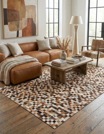 5' 1 x 7' 11 Cowhide Stocks Rug