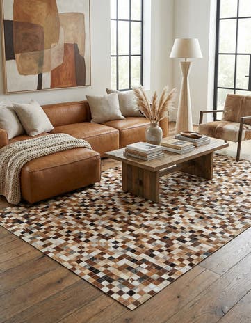 5' 1 x 7' 11 Cowhide Stocks Rug