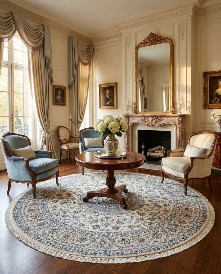 8' 1 x 8' 1 Nain Round Rug