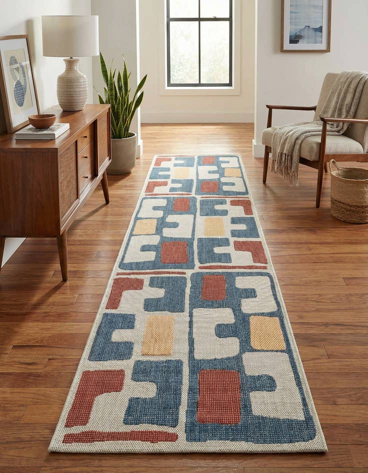 Detail image of 2' 7 x 12'  Washable Baja Indoor / Outdoor Runner Rug