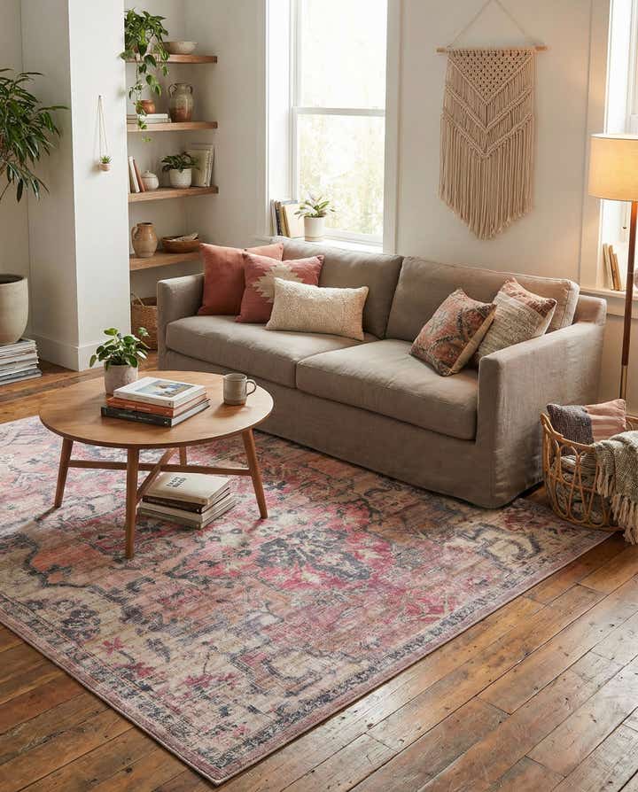 6' x 6' Washable Nostalgia Square Rug