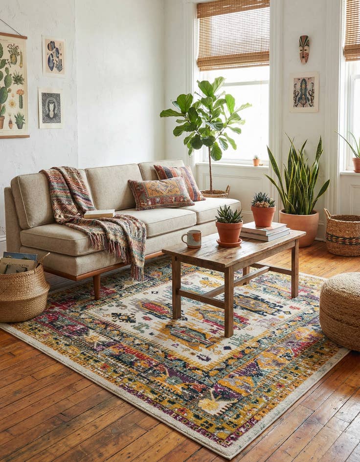 Detail image of 7' 10 x 7' 10 Carrington Square Rug