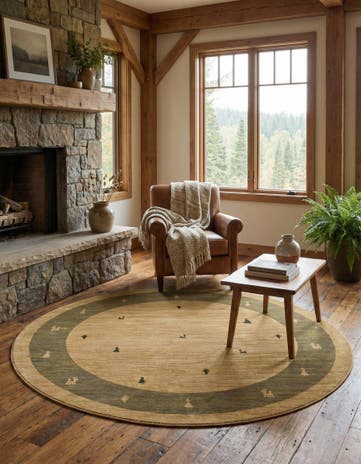 8' x 8' Kashkuli Gabbeh Round Rug