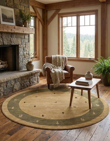 8' x 8' Kashkuli Gabbeh Round Rug