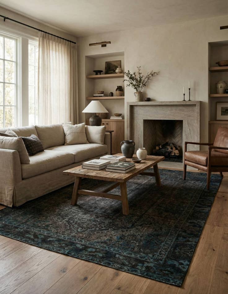 Detail image of 6' 3 x 10'  Hand Knotted Ultra Vintage Persian Wool Rug