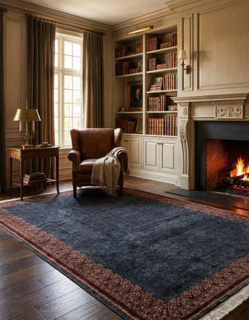 6' 7 x 10' Hand Knotted Mahal Wool Rug