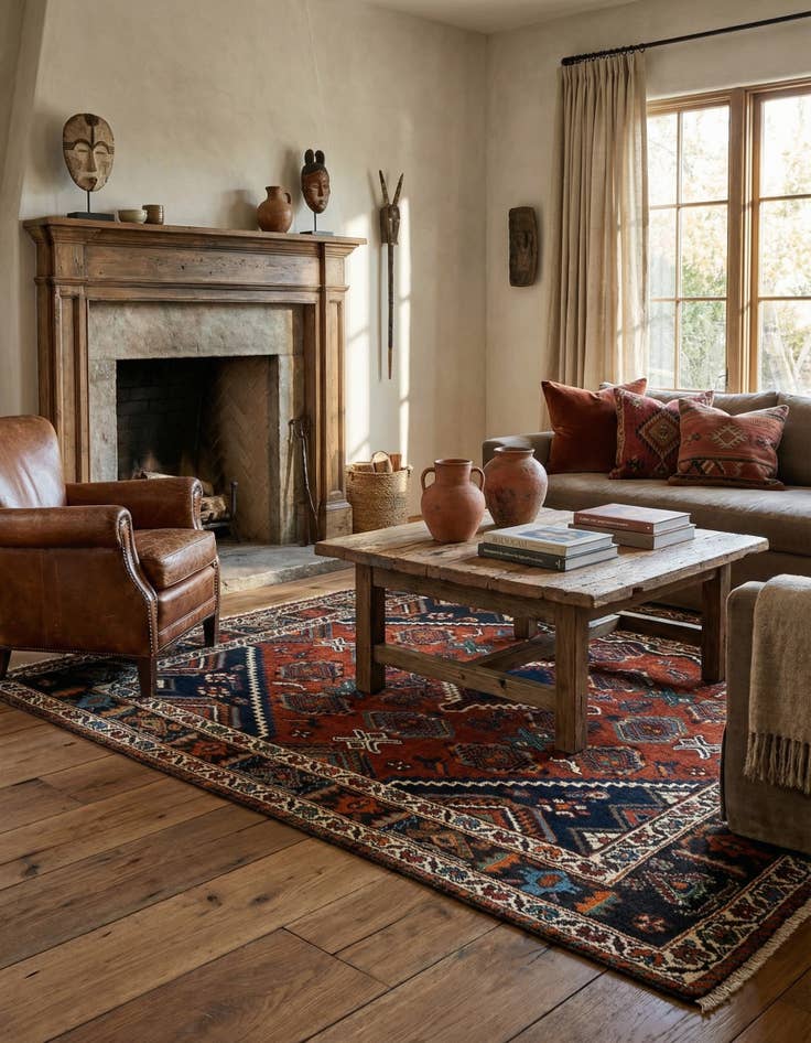 Detail image of  3' 11 x 5' 2 Afshar Square Rug