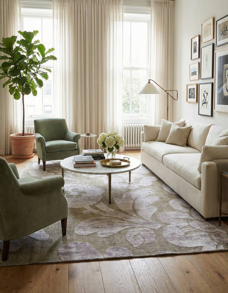 Detail image of  7' 4 x 9' 8  Hand Knotted Darya Rug