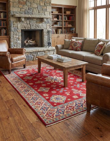 4' 9 x 6' 11 Hand Knotted Kazak Rug
