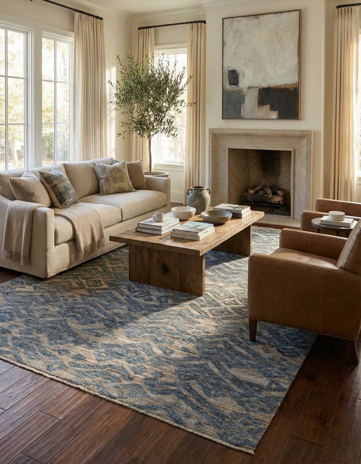 Detail image of 7' 10 x 10' 1  Hand Knotted Darya Wool Rug