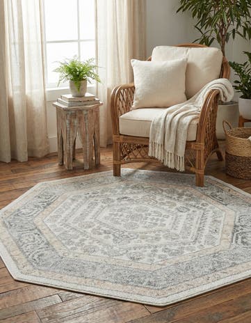 Ivory Aurelia Octagon Rug