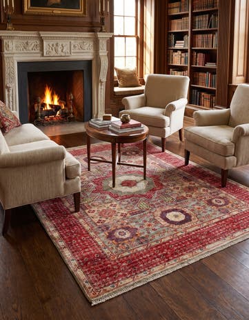 5' 1 x 6' 2 Hand Knotted Mamluk Ziegler Rug
