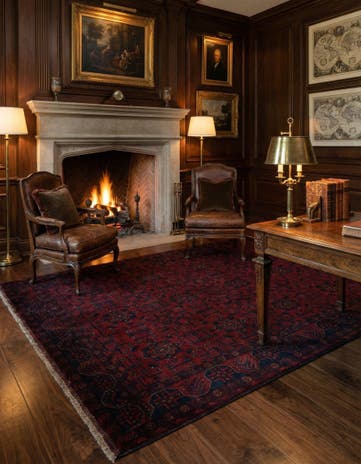 6' 6 x 10' 2 Hand Knotted Khal Mohammadi Wool Rug